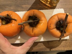 ウイスキーで柿渋を抜く