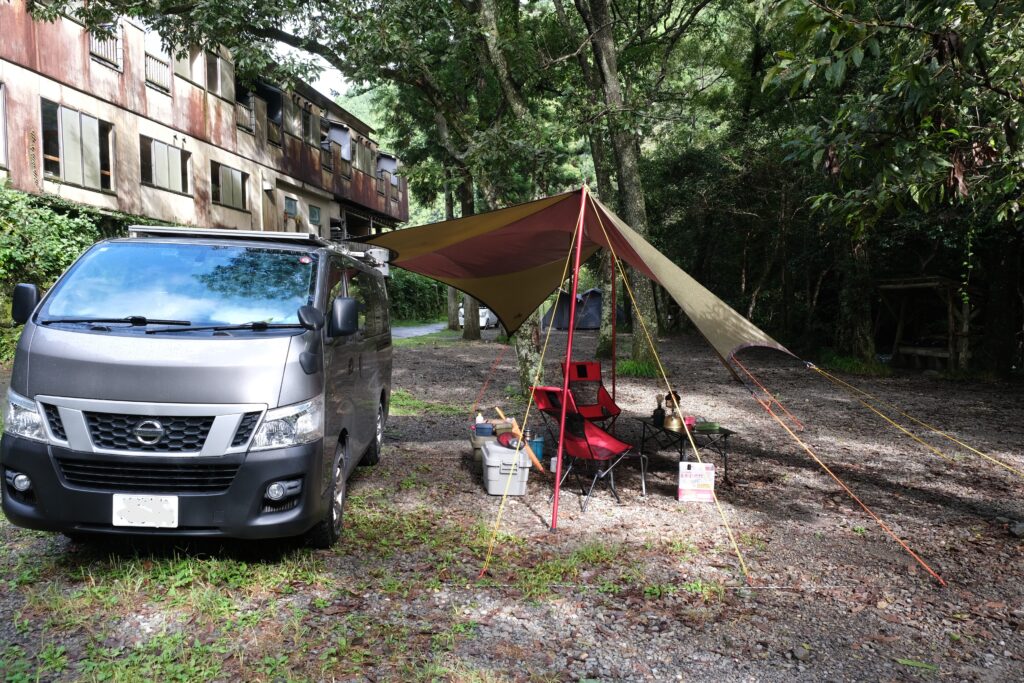 河津七滝オートキャンプ場、温泉付きオートキャンプ場