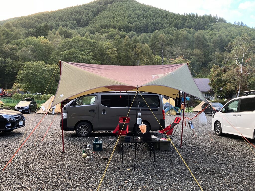 美鈴温泉オートキャンプ場、温泉宿併設オートキャンプ場
