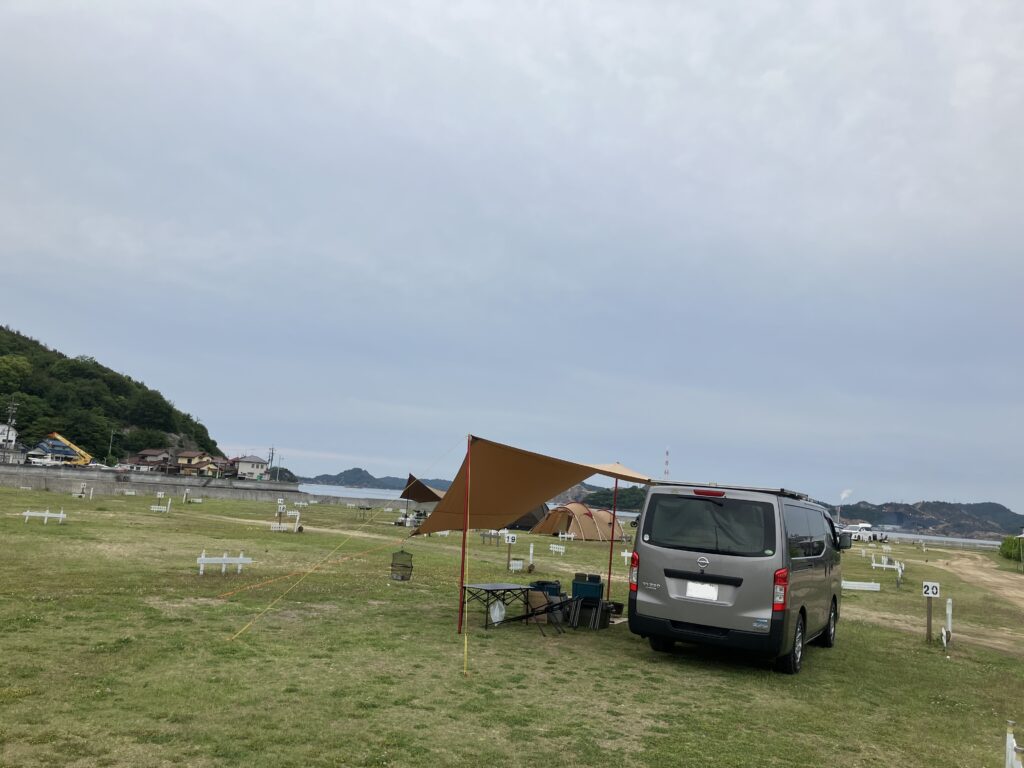 瀬戸内温泉 たまの湯 オートキャンプ場、温泉施設併設のオートキャンプ場