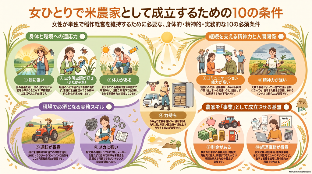 女ひとりで米農家として成立するための10の条件